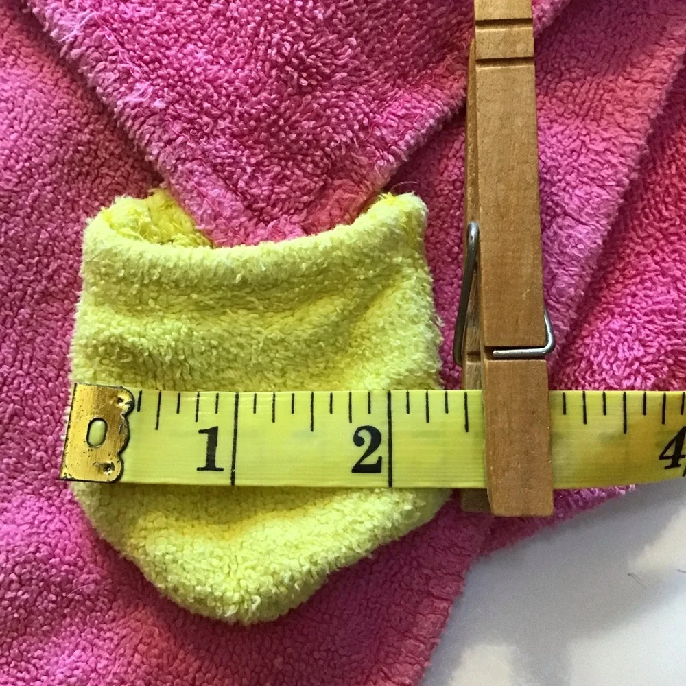 Pink Princess Hooded Bath Towel Toddler Girl Yellow Mittens Appliqué Crown